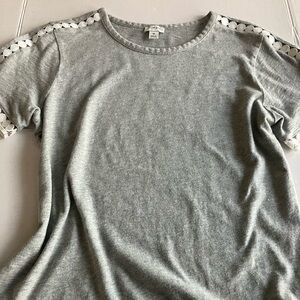 I.Crew Grey Cotton  Tee